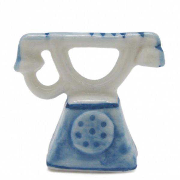 Ceramic Miniature Delft Blue Telephone - Collectibles, Dutch, Figurines, General Gift, Home & Garden, Miniatures, Miniatures-Dutch, PS-Party Favors