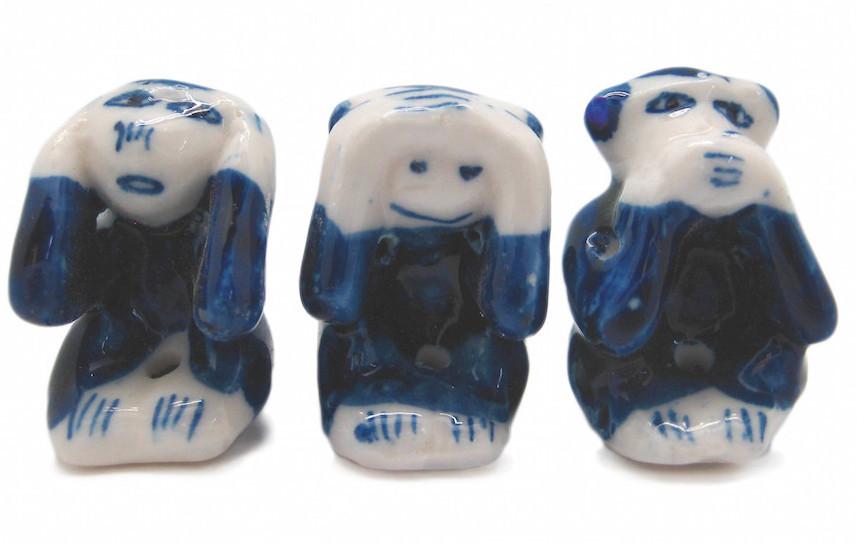 Ceramic Porcelain Delft Blue Monkey - Animal, Collectibles, Delft Blue, Dutch, Figurines, General Gift, Home & Garden, Miniatures, Miniatures-Dutch, PS-Party Favors