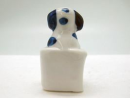 Miniatures Animals Dog In Sack - Animal, Blue, Collectibles, Color, Decorations, Delft Blue, Dutch, Figurines, General Gift, Home & Garden, Miniatures, PS-Party Favors - 2