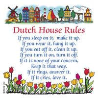Dutch Magnet  inchesDutch House Rules inches - Collectibles, CT-210, Dutch, Home & Garden, Kitchen Decorations, Kitchen Magnets, Magnet Tiles, Magnet Tiles-Dutch, Magnets-Dutch, Magnets-Refrigerator, PS-Party Favors, SY: House Rules-Dutch, Top-DTCH-B