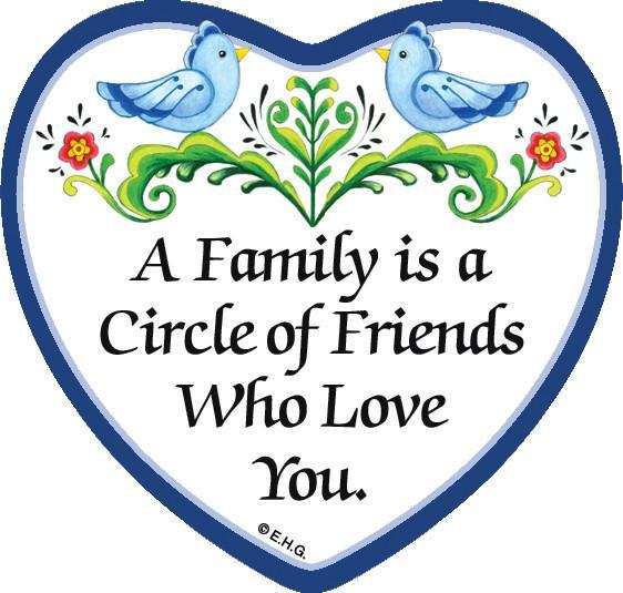 inchesA Family Is a Circle Of Friends Who Loves You inches Magnetic Heart Tile - General Gift, Magnet Tiles-Heart, Magnets-Refrigerator, New Products, NP Upload, Rosemaling, SY:, SY: Family Circle of Friends, Top-GNRL-B, Under $10, Yr-2016