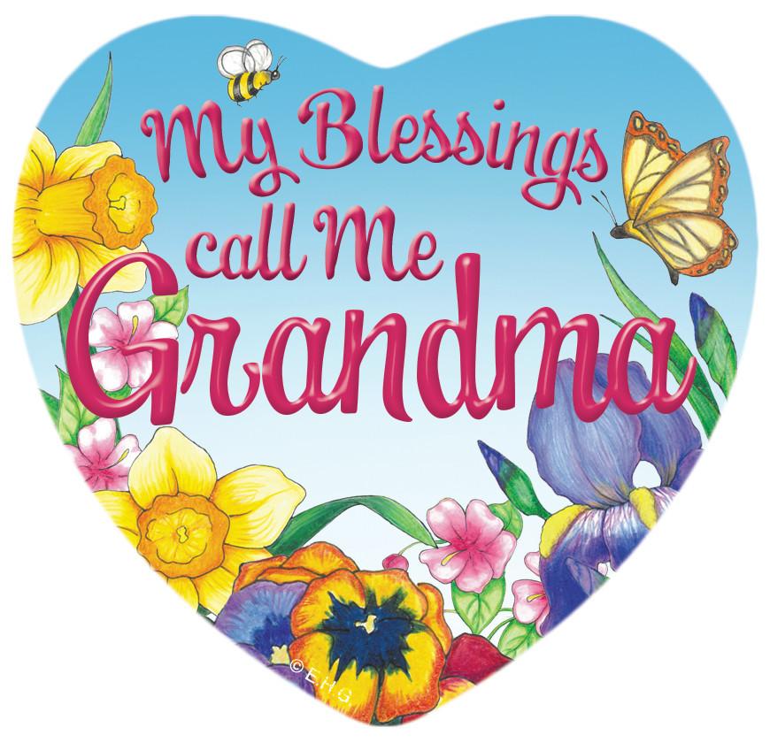  inchesMy Blessings Call me Grandma inches Magnetic Heart Tile - CT-100, CT-101, Grandma, Magnet Tiles-Heart, Magnets-Refrigerator, New Products, NP Upload, Rosemaling, SY:, SY: Blessings Call me Grandma, Under $10, Yr-2016
