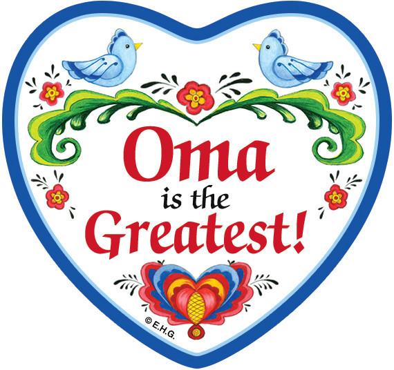  inchesOma is the Greatest inches Magnetic Heart Tile with Birds Design - CT-100, CT-102, CT-210, CT-220, Magnet Tiles-Heart, Magnets-Refrigerator, New Products, NP Upload, Oma, Rosemaling, SY:, SY: Oma Greatest, SY: Oma is the Greatest, Under $10, Yr-2016