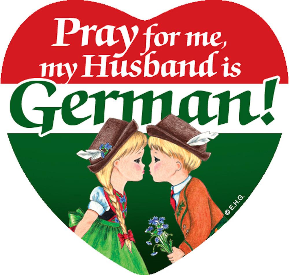 Magnetic Tile German Husband - Collectibles, CT-106, CT-220, CT-520, German, Germany, Heart, Home & Garden, Husband German, Kitchen Magnets, Magnet Tiles, Magnet Tiles-German, Magnet Tiles-Heart, Magnets-German, Magnets-Refrigerator, PS-Party Favors, Top-GRMN-B, Wife