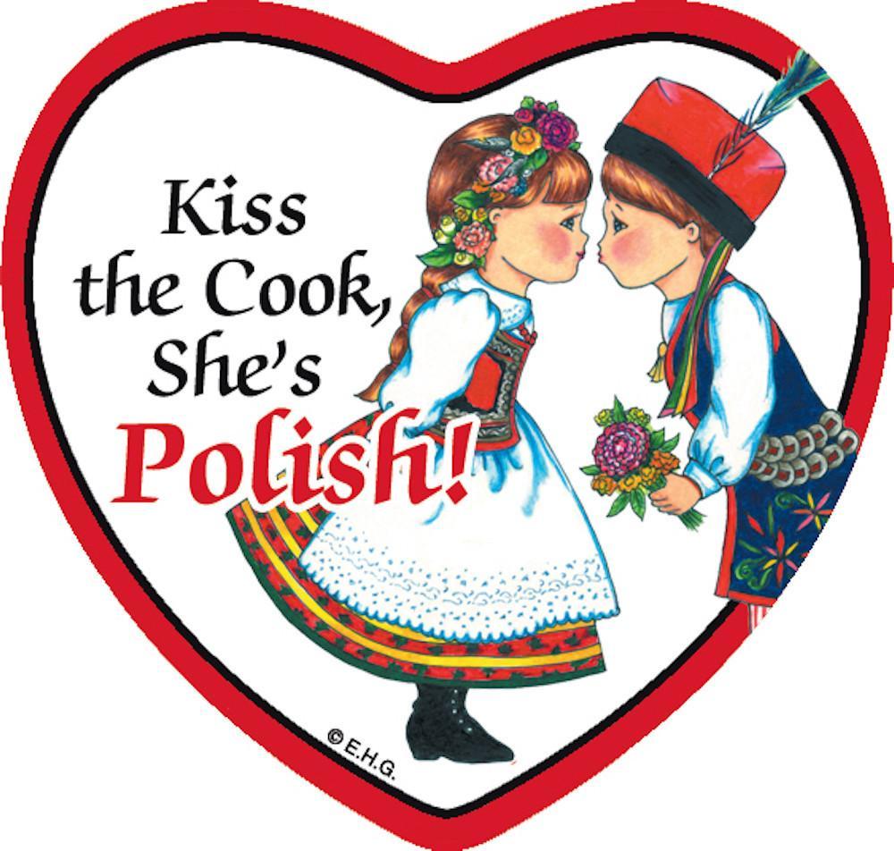 Tile Magnet Polish Cook - Below $10, Collectibles, CT-245, Home & Garden, Kitchen Magnets, Magnet Tiles, Magnet Tiles-Heart, Magnet Tiles-Polish, Magnets-Polish, Magnets-Refrigerator, Polish, PS-Party Favors, SY: Kiss Cook-Polish, Wife