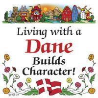 Danish Shop Magnet Tile Living With Dane - Below $10, Collectibles, CT-205, Danish, Home & Garden, Kitchen Magnets, Magnet Tiles, Magnet Tiles-Danish, Magnets-Refrigerator, PS-Party Favors, SY: Living with a Dane, Top-DNMK-A
