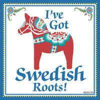 Swedish Souvenirs Magnet Tile Swedish Roots - Below $10, Collectibles, Home & Garden, Kitchen Magnets, Magnet Tiles, Magnet Tiles-Swedish, Magnets-Refrigerator, PS-Party Favors, PS-Party Favors Swedish, Scandinavian, Swedish, SY: Roots Swedish, Top-SWED-B