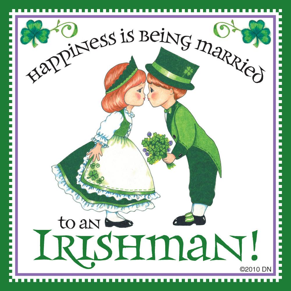  inchesMarried to Irish inches Irish Gift Idea Magnet - Below $10, Collectibles, CT-230, Home & Garden, Irish, Kissing Couple, Kitchen Magnets, Magnet Tiles, Magnet Tiles-Irish, Magnets-Refrigerator, PS-Party Favors, SY: Happiness Married to Irish