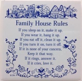 Tile Magnets Sayings: Family House Rules - Collectibles, General Gift, Home & Garden, Kitchen Magnets, Magnet Tiles, Magnet Tiles-Saying, Magnets-Refrigerator, PS-Party Favors, SY: Family Circle of Friends