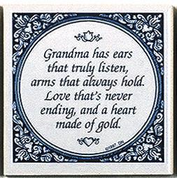 Tile Magnets Quotes: Grandma's Heart Gold - Collectibles, CT-100, CT-101, Decorations, General Gift, Grandma, Heart, Home & Garden, Kitchen Magnets, Magnet Tiles, Magnet Tiles-Saying, Magnets-Refrigerator, PS-Party Favors, SY: Grandmas Heart