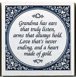 Tile Magnets Quotes: Grandma's Heart Gold - Collectibles, CT-100, CT-101, Decorations, General Gift, Grandma, Heart, Home & Garden, Kitchen Magnets, Magnet Tiles, Magnet Tiles-Saying, Magnets-Refrigerator, PS-Party Favors, SY: Grandmas Heart