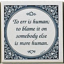 Tile Magnets Quotes: To Err Is Human - Collectibles, Decorations, General Gift, Home & Garden, Kitchen Magnets, Magnet Tiles, Magnet Tiles-Saying, Magnets-Refrigerator, PS-Party Favors, SY: To Err Is Human