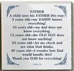 Tile Magnets Quotes: Thanks To Father - Collectibles, Dad, Decorations, General Gift, Home & Garden, Kitchen Magnets, Magnet Tiles, Magnet Tiles-Saying, Magnets-Refrigerator, PS-Party Favors, SY: Thanks To Father