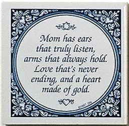 Tile Magnets Quotes: Mom Has Ears That Listen - Collectibles, CT-100, Decorations, General Gift, Home & Garden, Kitchen Magnets, Magnet Tiles, Magnet Tiles-Saying, Magnets-Refrigerator, Mom, PS-Party Favors, SY: Mom Has Ears That Listen