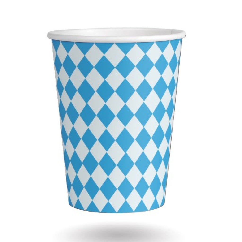 Party Item: Oktoberfest Paper Cup/Bavarian Pattern