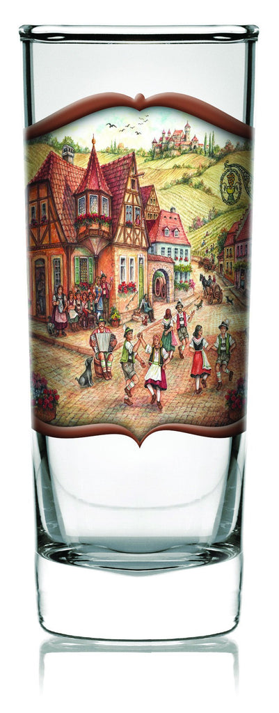 Oktoberfest Shooter Village Dancers Clear - Alcohol, Barware, Clear, Collectibles, Drinkware, Frosted, German, Germany, Glass, Home & Garden, PS- Oktoberfest Party Favors, PS-Party Favors, PS-Party Favors German, Shot Glasses, Shots-Glass, Tableware - 2