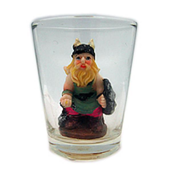 3 D Souvenir Viking Novelty Shot Glass - Alcohol, Barware, Below $10, Clear, Collectibles, Drinkware, Glass, Home & Garden, Norwegian, PS-Party Favors, PS-Party Favors Norsk, Scandinavian, Shot Glasses, Shots-Glass, Tableware, Top-NRWY-B, Viking