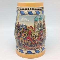 Classic Munich Scene Collectible Beer Stein - .6L, Alcohol, Animal, Barware, Beer Glasses, Beer Stein-No Lid, Beer Stein-No Lid-EHG, Beer Steins, Coffee Mugs, Collectibles, Decorations, Drinkware, German, Home & Garden, Multi-Color - 2