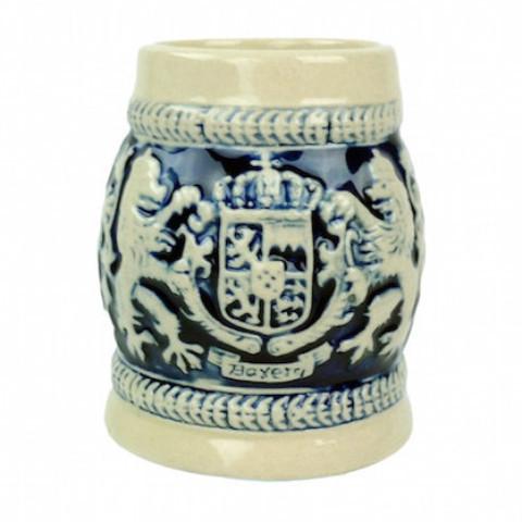 Germany Bayern Coat of Arms Cobalt Blue Beer Stein Shot Glass - Alcohol, Barware, Bayern, Blue, Ceramics, Collectibles, Drinkware, German, Germany, Home & Garden, PS- Oktoberfest Party Favors, PS-Party Favors German, Shot Glasses, Shots-Ceramic, Tableware, Top-GRMN-B
