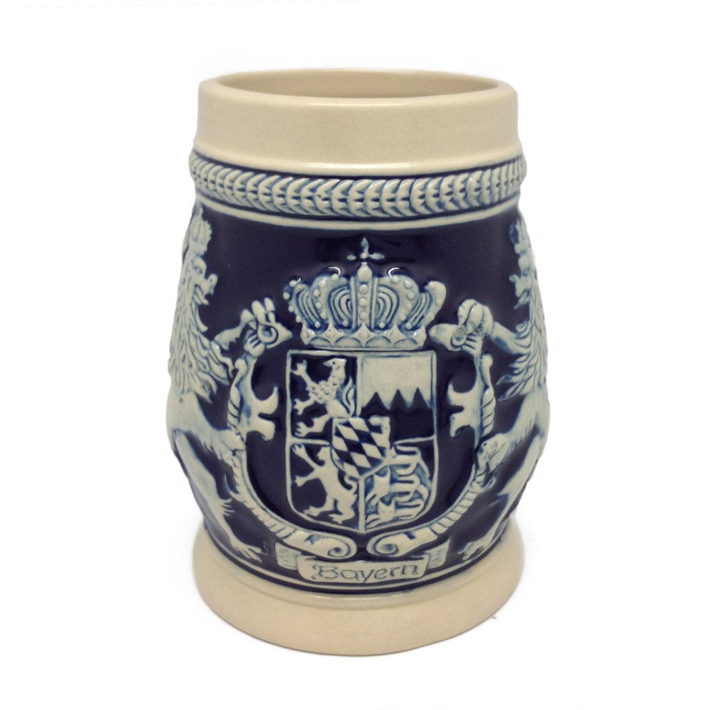 Germany Bayern Coat of Arms Cobalt Blue Beer Stein - .75L, Alcohol, Barware, Bayern, Beer Glasses, Beer Stein-No Lid, Beer Stein-No Lid-EHG, Beer Steins, Blue, Coffee Mugs, Collectibles, Decorations, Drinkware, German, Germany, Home & Garden, Top-GRMN-B - 2