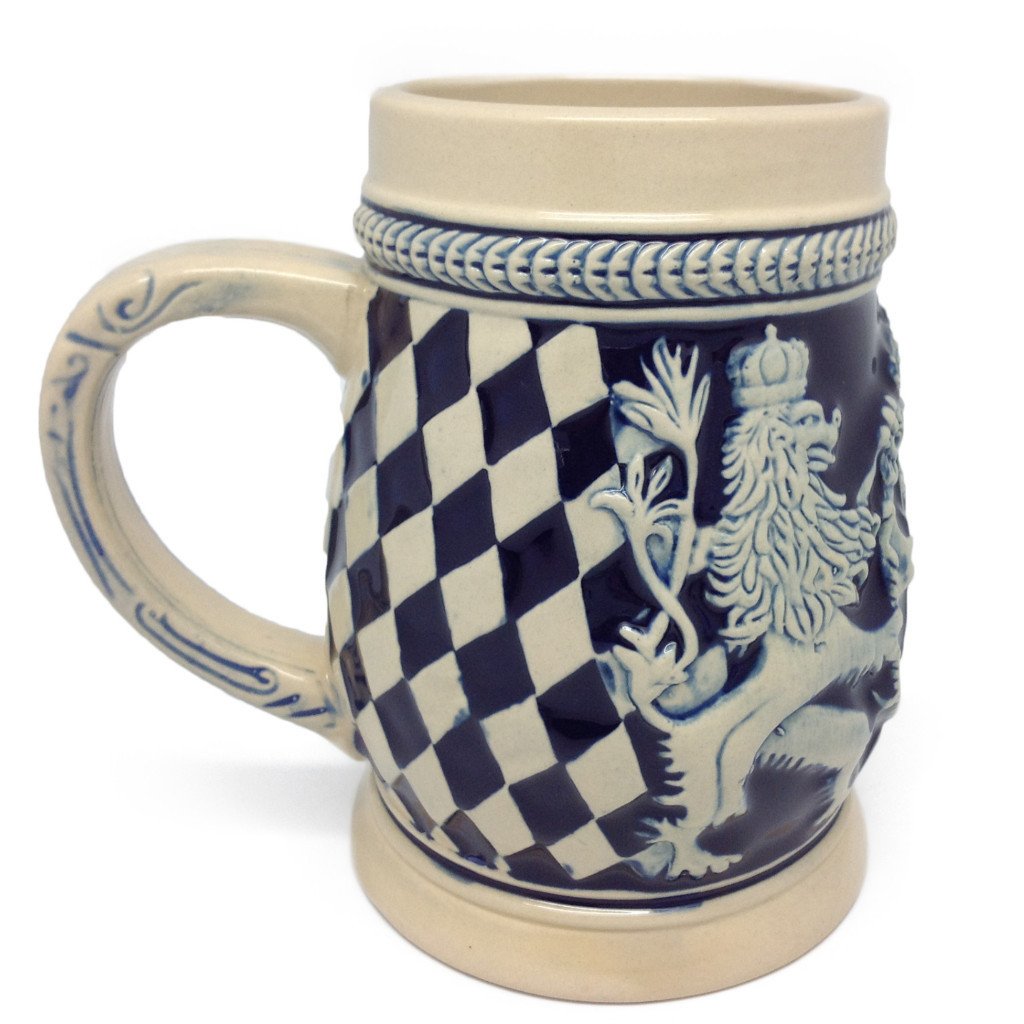 Germany Bayern Coat of Arms Cobalt Blue Beer Stein - .75L, Alcohol, Barware, Bayern, Beer Glasses, Beer Stein-No Lid, Beer Stein-No Lid-EHG, Beer Steins, Blue, Coffee Mugs, Collectibles, Decorations, Drinkware, German, Germany, Home & Garden, Top-GRMN-B - 2 - 3