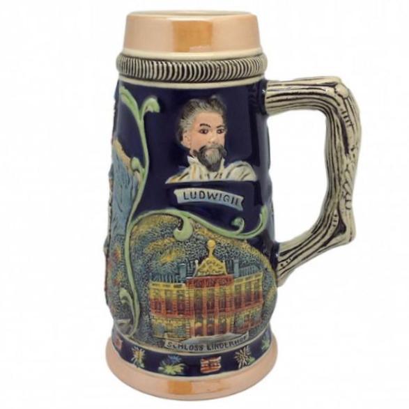 Highlights of Germany Collectible Beer Stein - .75L, Alcohol, Barware, Beer Glasses, Beer Stein-No Lid, Beer Stein-No Lid-EHG, Beer Steins, Coffee Mugs, Collectibles, Decorations, Drinkware, German, Germany, Home & Garden, Ludwigs Castle, Multi-Color