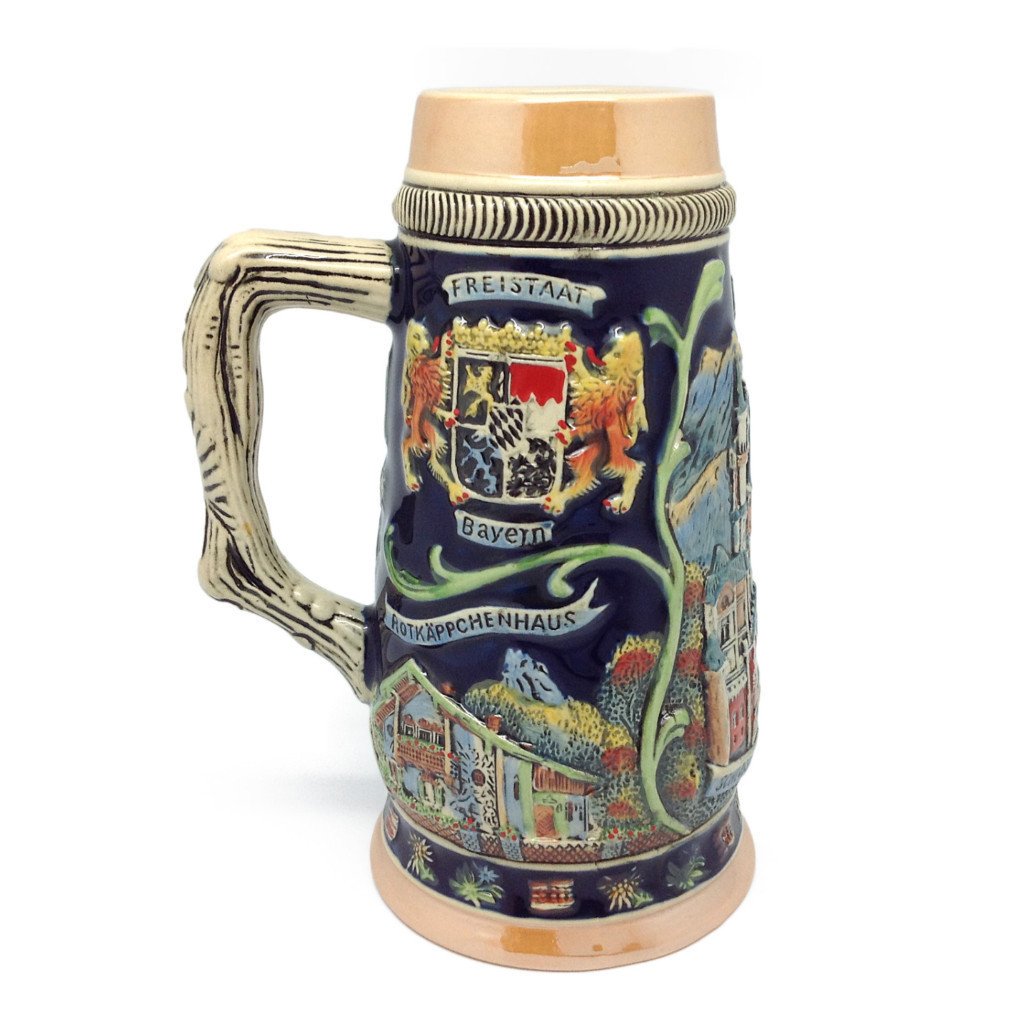 Highlights of Germany Collectible Beer Stein - .75L, Alcohol, Barware, Beer Glasses, Beer Stein-No Lid, Beer Stein-No Lid-EHG, Beer Steins, Coffee Mugs, Collectibles, Decorations, Drinkware, German, Germany, Home & Garden, Ludwigs Castle, Multi-Color - 2 - 3