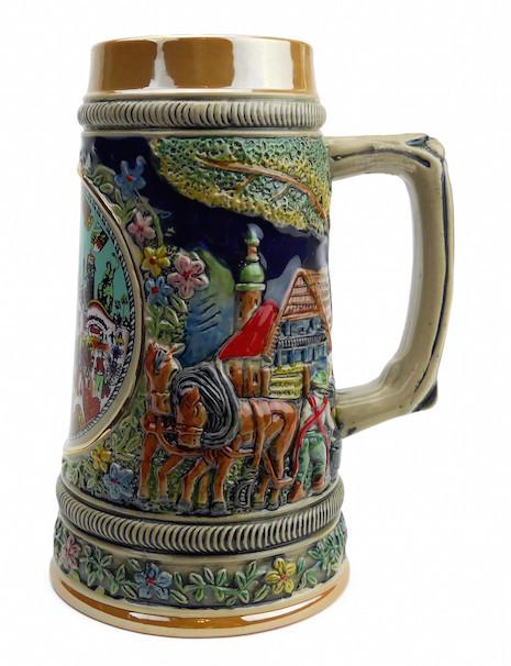 Collectible Oktoberfest Deluxe Beer Stein - .9L, Alcohol, Animal, Barware, Beer Glasses, Beer Stein-No Lid, Beer Stein-No Lid-EHG, Beer Steins, Coffee Mugs, Collectibles, Decorations, Drinkware, German, Germany, Home & Garden, Multi-Color