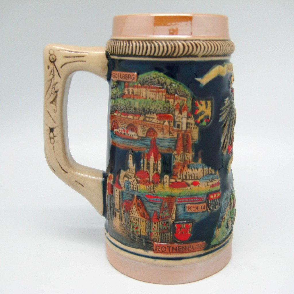 German Cities Oktoberfest Beer Stein - .55L, Alcohol, Barware, Beer Glasses, Beer Stein-No Lid, Beer Stein-No Lid-EHG, Beer Steins, Coffee Mugs, Collectibles, Decorations, Drinkware, German, Germany, Home & Garden, Multi-Color, Top-GRMN-B - 2 - 3