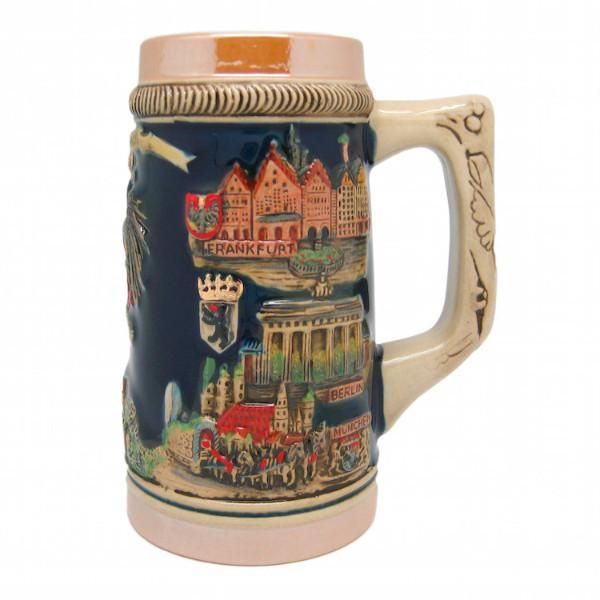 German Cities Oktoberfest Beer Stein - .55L, Alcohol, Barware, Beer Glasses, Beer Stein-No Lid, Beer Stein-No Lid-EHG, Beer Steins, Coffee Mugs, Collectibles, Decorations, Drinkware, German, Germany, Home & Garden, Multi-Color, Top-GRMN-B