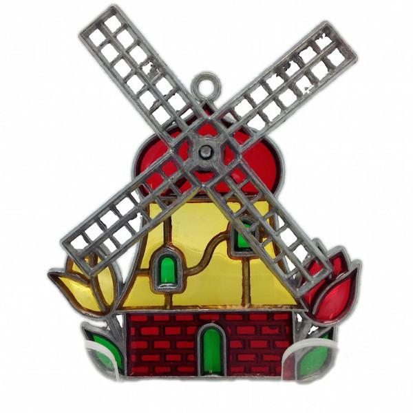 Small Windmill Sun Catcher: Tulips - Collectibles, Decorations, Dutch, Home & Garden, PS-Party Favors Dutch, Sun Catchers