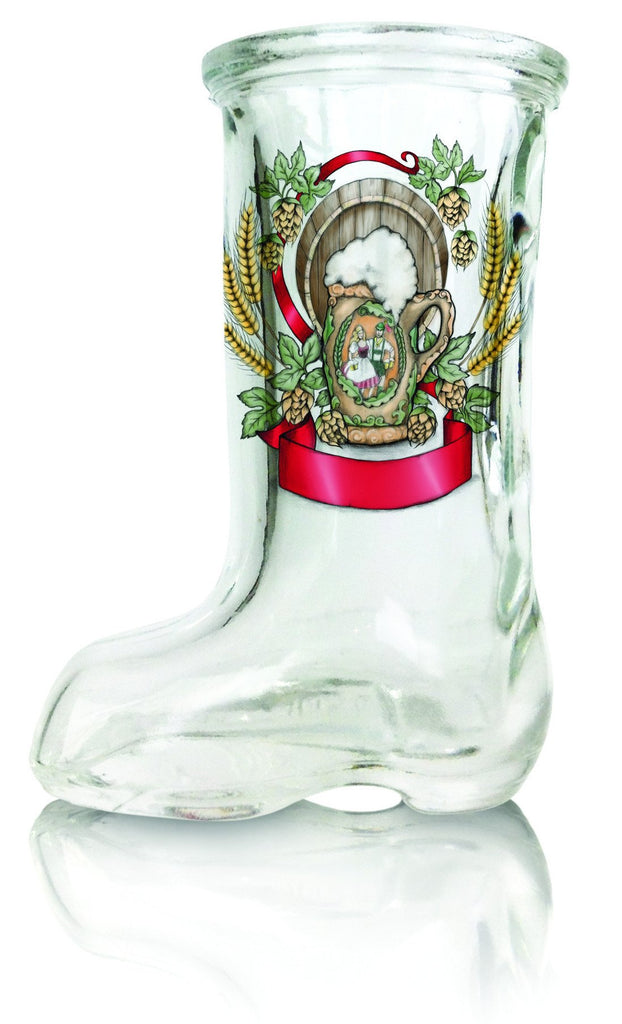 Beer Boot Shot Glass Harvest Crest - German, Glass, Ofest Lady, PS- Oktoberfest Party Favors, PS-Party Favors German, Top-GRMN-B, Under $10, Yr-2014
