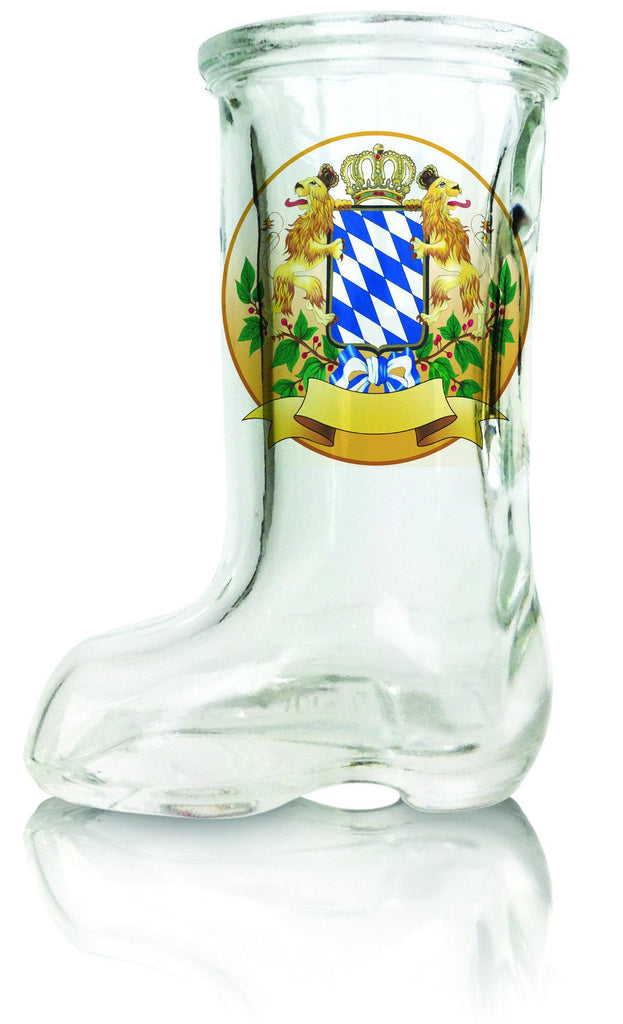 Beer Boot Shot Glass Bayern Crest - Bayern, German, Glass, Ofest Man, PS- Oktoberfest Party Favors, PS-Party Favors German, Top-GRMN-B, Under $10, Yr-2014