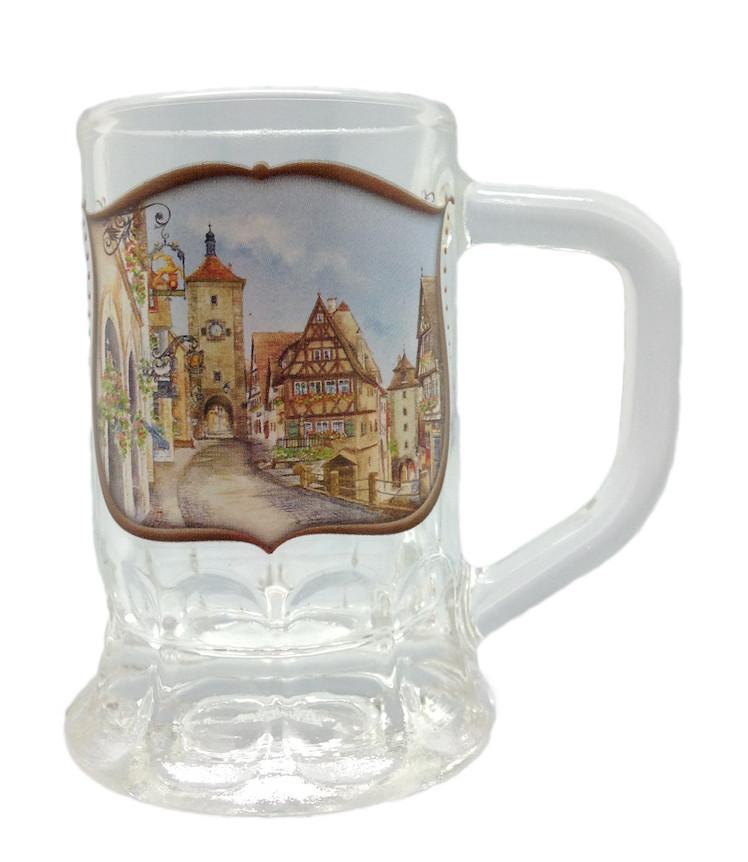 Dimpled Mug Oktoberfest Shot Glass - Alcohol, Barware, Clear, Collectibles, Drinkware, German, Germany, Glass, Home & Garden, PS- Oktoberfest Party Favors, PS-Party Favors, PS-Party Favors German, Shot Glasses, Shots-Glass, Tableware - 2