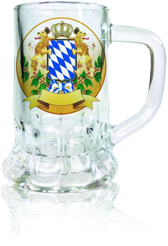 Oktoberfest Beer Mug Shot Glass: Bayern Coat of Arms - alcohol, Barware, Bayern, Clear, Collectibles, Drinkware, German, Germany, Glass, Home & Garden, PS- Oktoberfest Party Favors, PS-Party Favors, PS-Party Favors German, Shot Glasses, Shots-Glass, Tableware, Top-GRMN-B