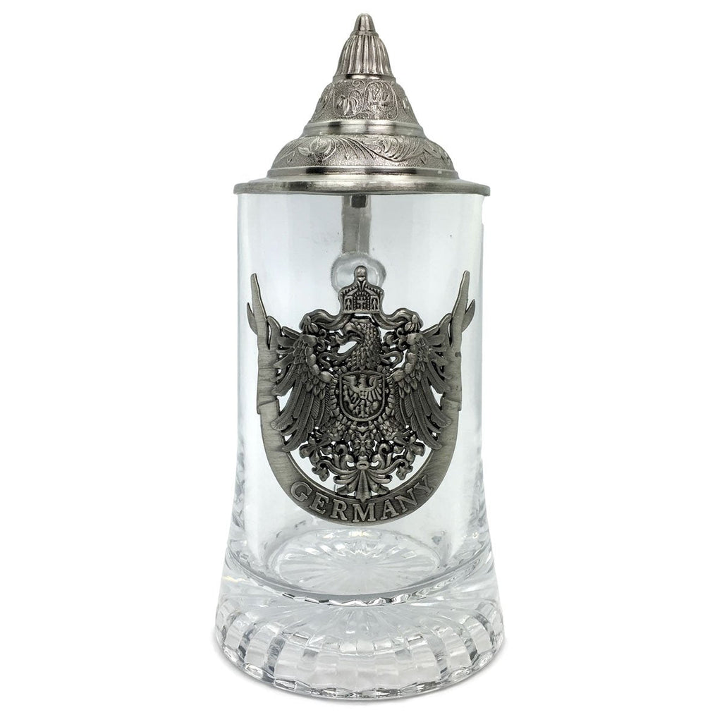.5L Eagle Medallion Lidded Glass Mug -1