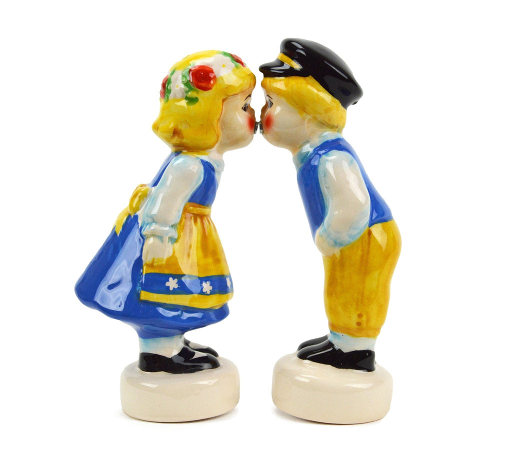 Novelty Salt & Pepper Shaker Swedish Couple - Below $10, Collectibles, Decorations, Home & Garden, Kissing Couple, Kitchen Decorations, PS-Party Favors, PS-Party Favors Swedish, S&P Sets, S&P Sets-Magnetic, S&P Sets-Scandi, Scandinavian, Swedish, Top-SWED-B, Under $10
