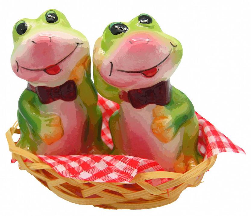 Animal Salt & Pepper Shakers Frogs Basket - Animal, Collectibles, Decorations, General Gift, Home & Garden, Kitchen Decorations, PS-Party Favors, S&P Sets, S&P Sets-General Gift, Tableware