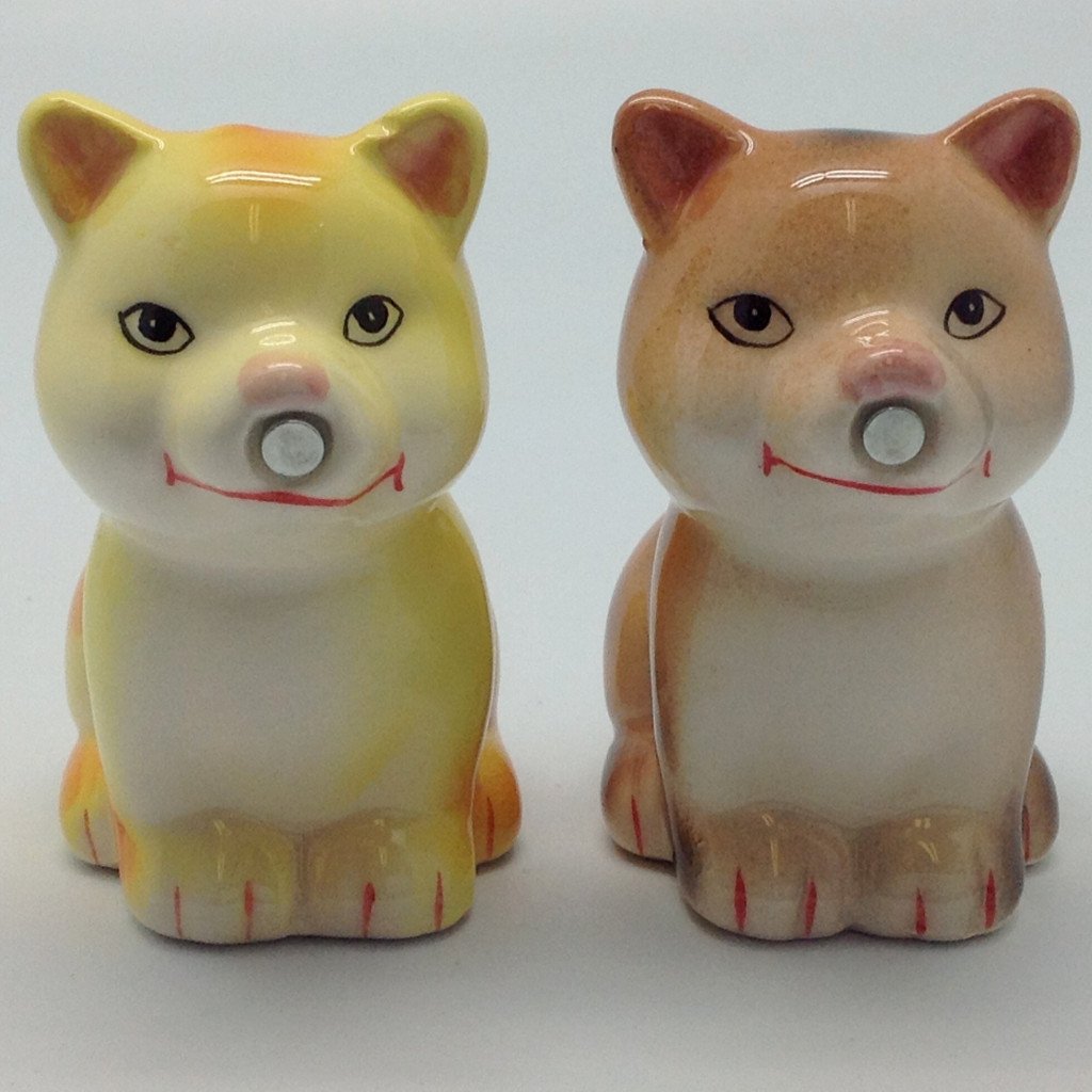 Ceramic Salt & Pepper sets Magnetic Cats - Collectibles, Decorations, General Gift, German, Germany, Home & Garden, Kitchen Decorations, PS-Party Favors, S&P Sets, S&P Sets-General Gift, S&P Sets-Magnetic, Tableware - 2 - 3