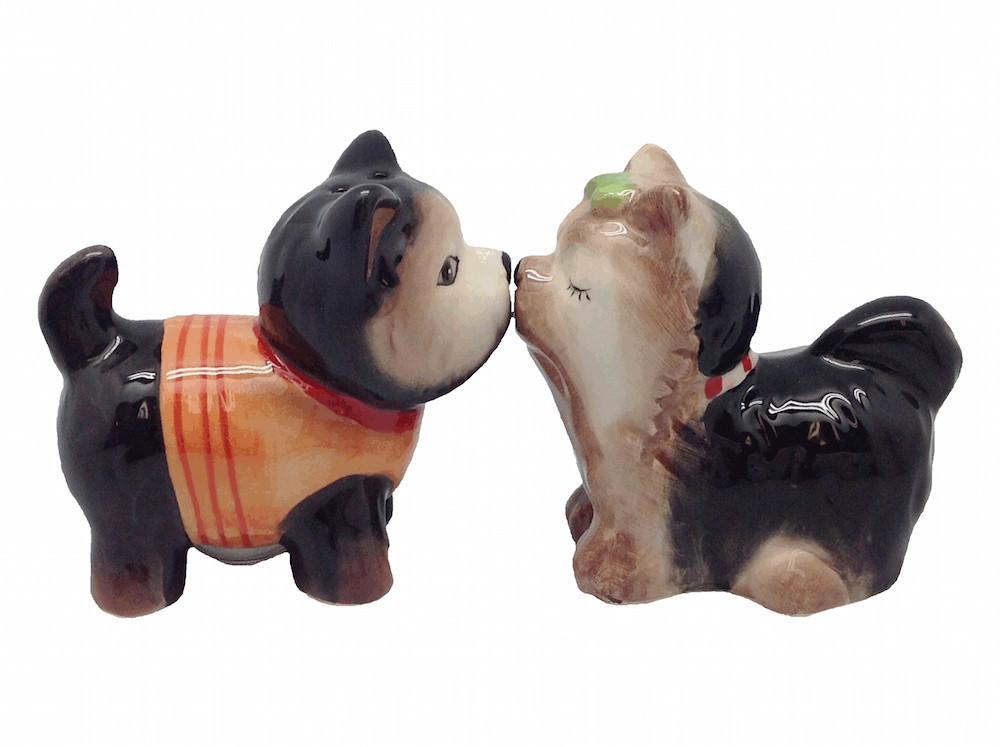 Ceramic Salt & Pepper sets Magnetic Dogs - Collectibles, Decorations, General Gift, German, Germany, Home & Garden, Kitchen Decorations, PS-Party Favors, S&P Sets, S&P Sets-General Gift, S&P Sets-Magnetic, Tableware