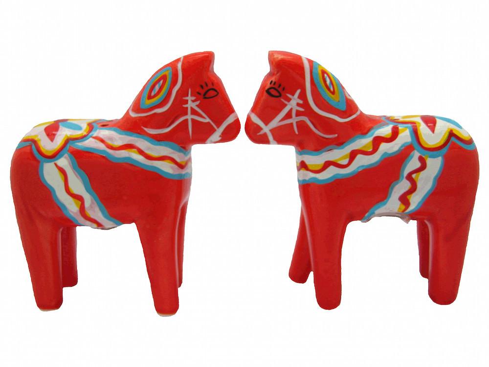 Red Dala Horse Salt and Pepper Shaker - Below $10, Collectibles, CT-150, Dala Horse, Dala Horse Red, Decorations, Home & Garden, Kitchen Decorations, PS-Party Favors, PS-Party Favors Dala, PS-Party Favors Swedish, Red, S&P Sets, swedish, Tableware, Top-SWED-A - 2