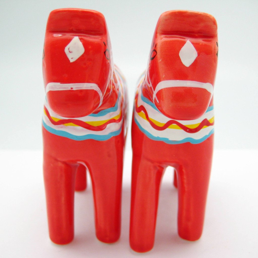 Red Dala Horse Salt and Pepper Shaker - Below $10, Collectibles, CT-150, Dala Horse, Dala Horse Red, Decorations, Home & Garden, Kitchen Decorations, PS-Party Favors, PS-Party Favors Dala, PS-Party Favors Swedish, Red, S&P Sets, swedish, Tableware, Top-SWED-A - 2 - 3
