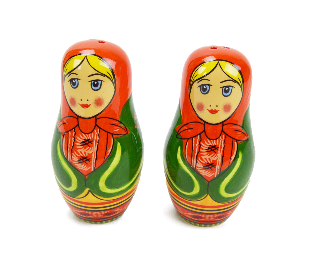 Russian Nesting Doll Collectible Salt & Pepper Set - Italian, Kitchen Decorations, Nesting Doll, New Products, NP Upload, S&P Sets, Under $10, Yr-2016