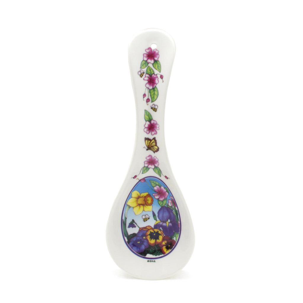 European Spring German Ceramic Spoon Rest - European, General Gift, Kitchen Decorations, New Products, NP Upload, Spoon Rests, Under $10, Yr-2015