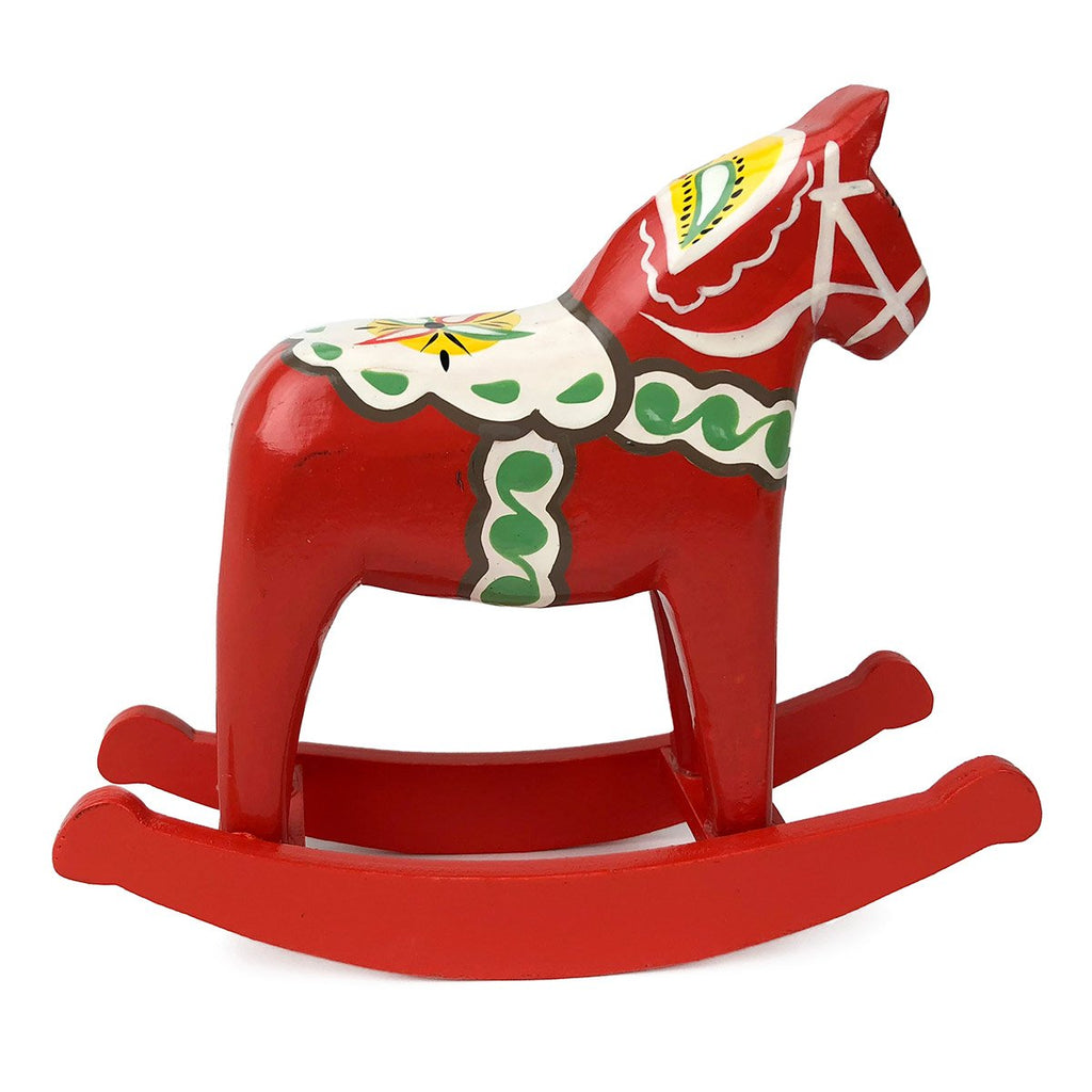 Swedish Horse Themed Dala Rocking Horse -1