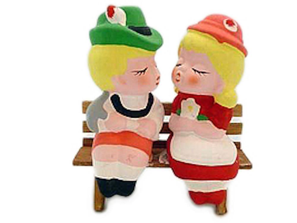 German Wedding Favors Boy&Girl On Bench - Collectibles, Decorations, Figurines, German, Germany, Home & Garden, PS-Party Favors, PS-Party Favors German