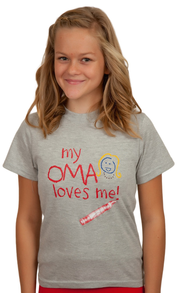 German T-Shirt Children's Oma Gift - Apparel- T Shirts, Apparel-Costumes, Apparel-Shirt-German, CT-100, CT-102, Dutch, German, Germany, Grey, L, M, Oma, Size, SY: Oma is the Greatest, XL, XXL - 2 - 3 - 4 - 5 - 6