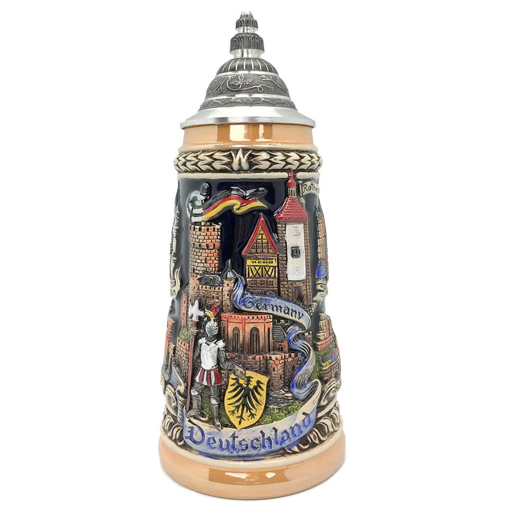 Zoller & Born Deutschland Panorama & German Cities 1L Beer Stein -1