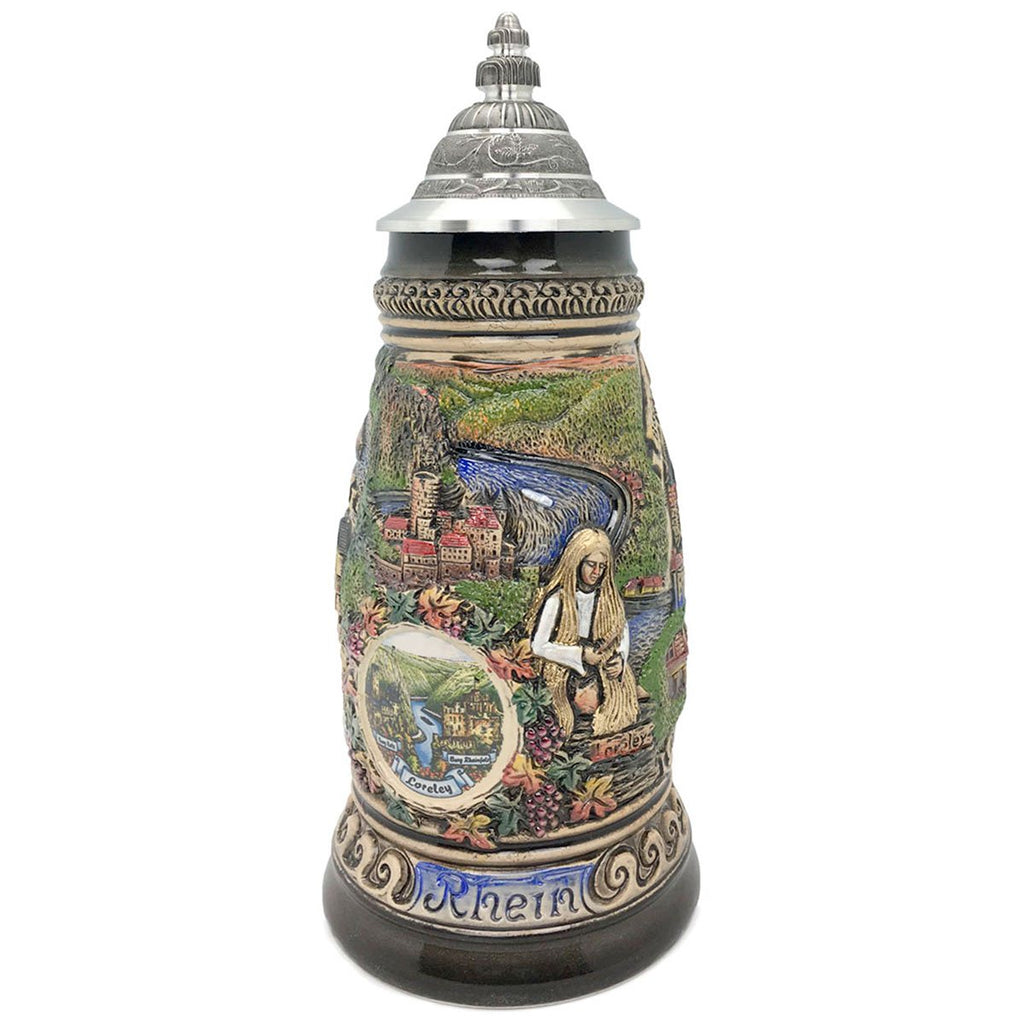 Rhein Panorama  1.1L Made In Germany Zoller & Born Beer Stein -1