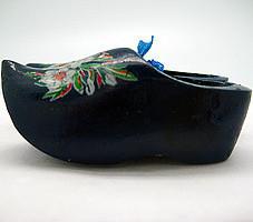 Wooden Shoes Blue Edelweiss - 1.5 inches, 2.5 inches, Apparel-Costume Shoes, Apparel-Costumes, Blue, CT-600, Dutch, Edelweiss, Ethnic Dolls, german, Germany, Netherlands, PS-Party Favors, PS-Party Favors Dutch, Shoes, Size, wood, Wooden Shoes, Wooden Shoes-Souvenir - 2 - 3 - 4